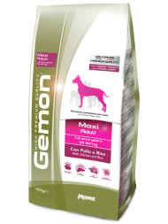 Gemon Dog Maxi сухой корм для взрослых собак крупных пород с курицей и рисом 15 кг