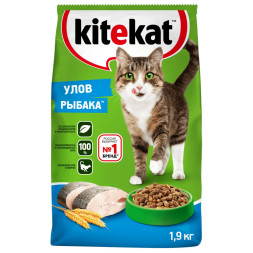 Kitekat Улов Рыбака сухой корм для взрослых кошек с рыбой - 1,9 кг