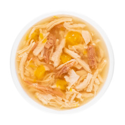 Деревенские лакомства для кошек Суп из курицы с уткой и тыквой, в паучах - 35 г х 15 шт