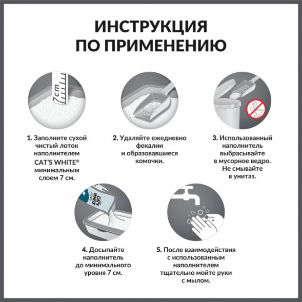 Cats White Active Carbon Granules наполнитель комкующийся для кошачьего туалета с гранулами активированного угля - 10 л