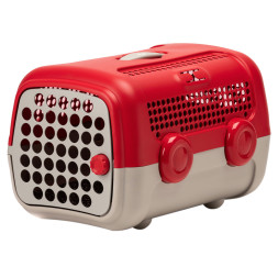 United Pets A.U.T.O. переноска, 51x37x33 см, красная/серая