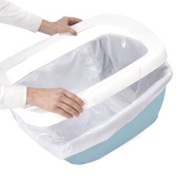 IMAC FUNNY туалет-лоток для кошек, с высокими бортами, 62х49,5х33 см, пастельно-голубой