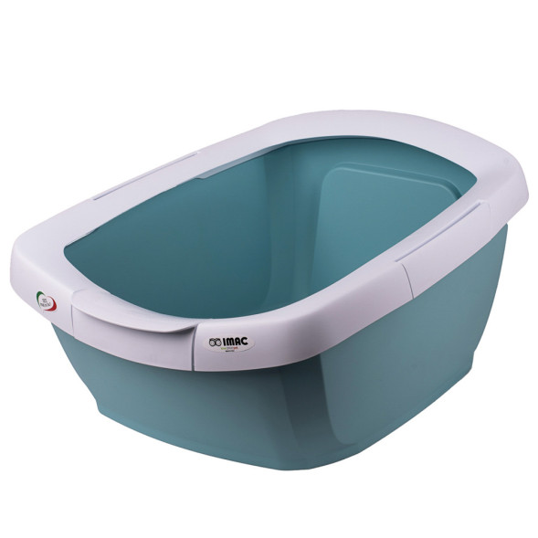 IMAC FUNNY туалет-лоток для кошек, с высокими бортами, 62х49,5х33 см, пастельно-голубой