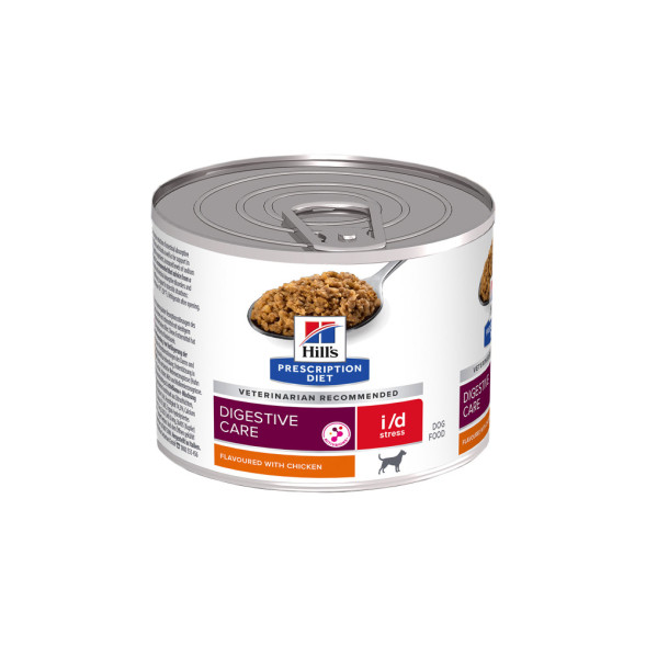 Hills Prescription Diet I/d Stress Mini влажный диетический корм для взрослых собак при расстройствах пищеварения и стрессе, с курицей, в консервах - 200 г х 6 шт