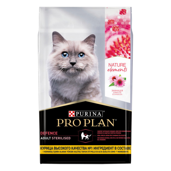 Pro Plan Nature Elements сухой корм для взрослых стерилизованных кошек с курицей - 7 кг