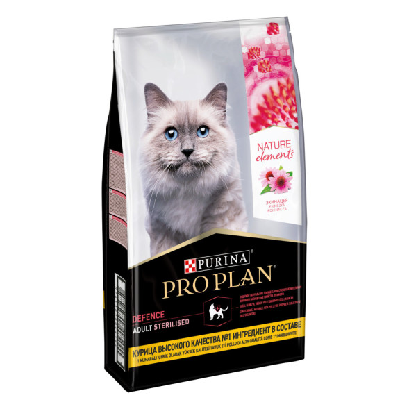 Pro Plan Nature Elements сухой корм для взрослых стерилизованных кошек с курицей - 7 кг