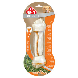 Лакомство 8in1 DELIGHTS L косточка с куриным мясом для крупных собак 21 см
