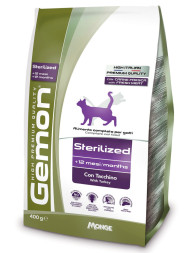 Gemon Cat Sterilised сухой корм для стерилизованных кошек с индейкой 400 г