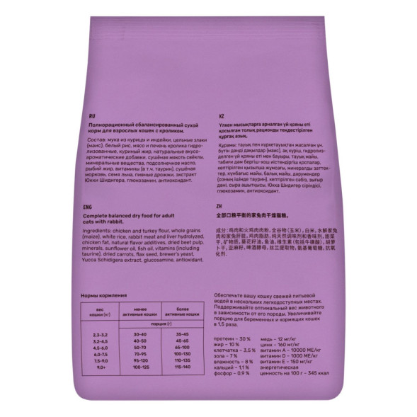 Smart Cat сухой корм для взрослых кошек с кроликом - 400 г