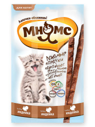 Мнямс лакомые палочки для котят с 4-х месяцев с индейкой - 3х3 г