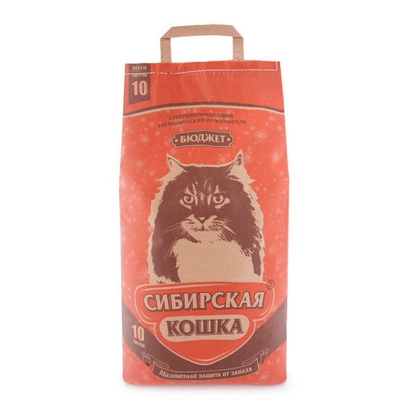 Сибирская Кошка Бюджет впитывающий наполнитель для кошачьего туалета - 10 л (4,7 кг)
