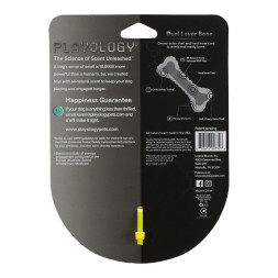 Playology DUAL LAYER BONE двухслойная жевательная косточка для собак с ароматом курицы, маленькая, желтый