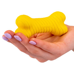 Playology DUAL LAYER BONE двухслойная жевательная косточка для собак с ароматом курицы, маленькая, желтый