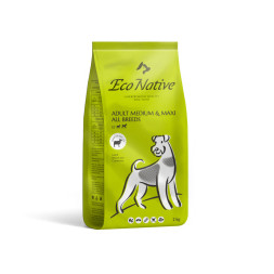 Eco Native сухой корм для собак средних и крупных пород, с мясом степного ягненка и бурым рисом - 2 кг