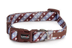 Camon Twill Dot Purple ошейник для кошек и собак регулируемый, размер 1,5x30-40 см