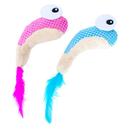 Petstages Dental игрушка для кошек Креветки с кошачьей мятой, 2 шт, 7 см