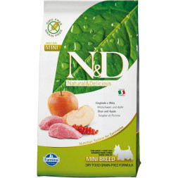 Farmina N&amp;amp;D Prime Dog Boar &amp;amp; Apple Adult Mini сухой беззерновой корм для взрослых собак мелких пород с мясом кабана и яблоком - 800 г