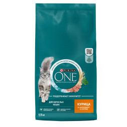 Purina One сухой корм для взрослых кошек с курицей - 9,75 кг