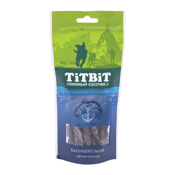 TiTBiT лакомство для собак палочки из лосося - 40 г