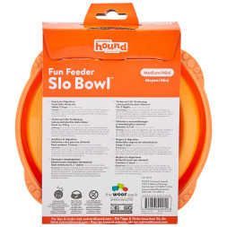 OutwardHound миска для собак для медленного поедания Водоворот, оранжевый, MD
