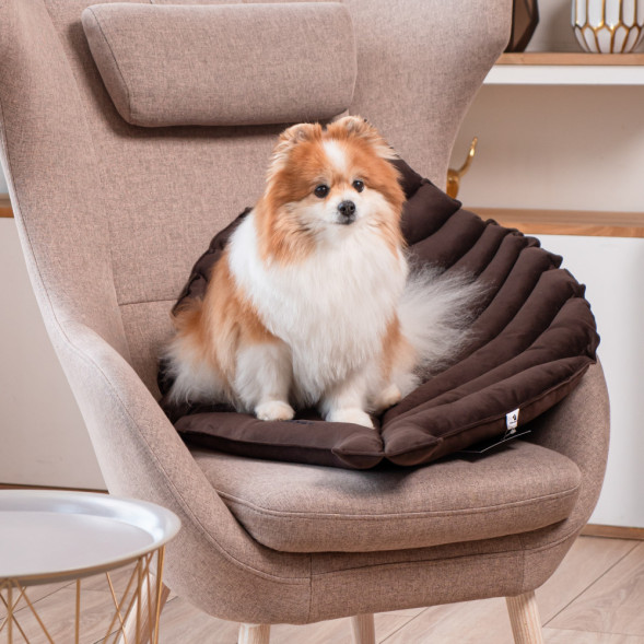 Mr.Kranch лежанка для собак Листочек, большая, 120х73х6 см, коричневая