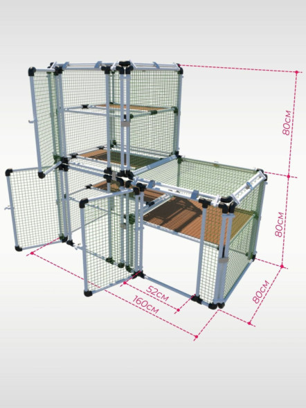 Вольер OctCat для кошек и маленьких собак Лабиринт