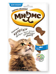 Мнямс лакомые кусочки со вкусом лосося для кошек - 35 г