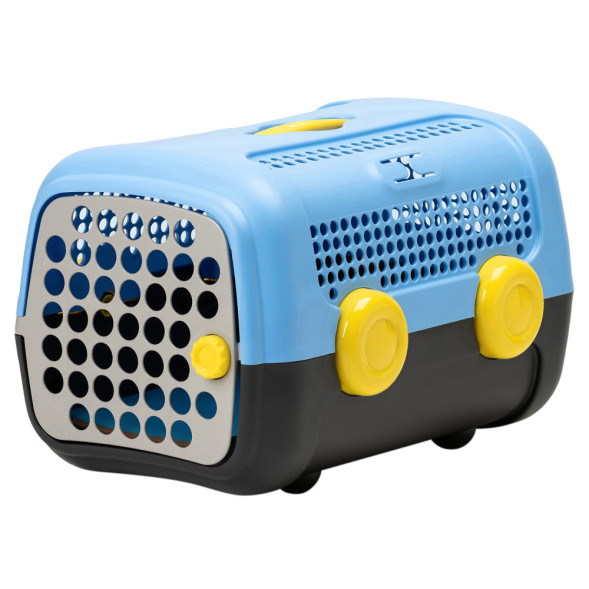 United Pets A.U.T.O. переноска, 51x37x33 см, голубая/серая