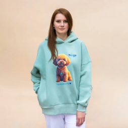 Monge Gift M худи AVALON той пудель, мятного цвета