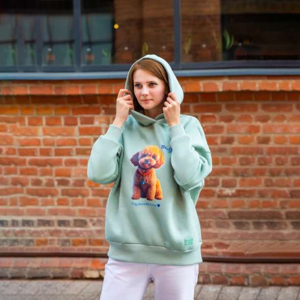 Monge Gift M худи AVALON той пудель, мятного цвета