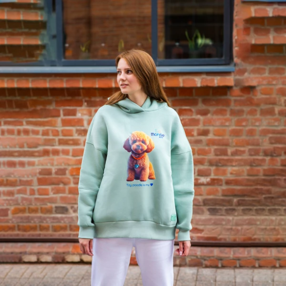 Monge Gift M худи AVALON той пудель, мятного цвета