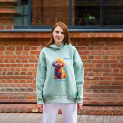 Monge Gift M худи AVALON той пудель, мятного цвета