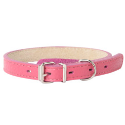 Mr.Kranch ошейник для собак, из натуральной кожи, прямой, 39-50 см, розовый