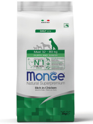 Monge Dog Maxi Puppy &amp;amp; Junior сухой корм для щенков крупных пород с курицей и рисом 3 кг