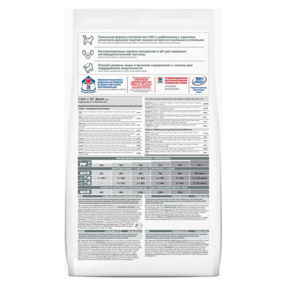 Сухой корм Hills Science Plan для молодых стерилизованных кошек и кастрированных котов, с курицей - 1,5 кг