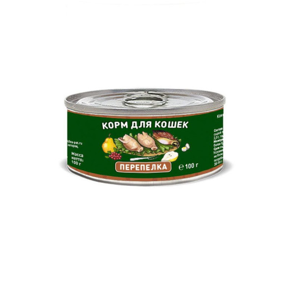 Консервы Solid Natura с перепелкой для кошек - 100 г х 24 шт