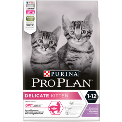 Purina Pro Plan Delicate Junior сухой корм для котят с чувствительным пищеварением с индейкой - 3 кг