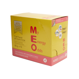 MEO влажный корм для взрослых кошек с тунцом и макрелью в желе, в паучах - 80 г х 12 шт