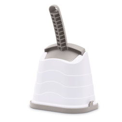 IMAC ROMEO совочек для туалета на подставке, 28 см, серо-бежевый