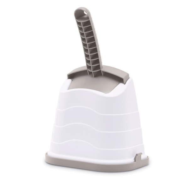 IMAC ROMEO совочек для туалета на подставке, 28 см, серо-бежевый