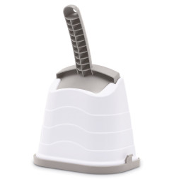 IMAC ROMEO совочек для туалета на подставке, 28 см, серо-бежевый