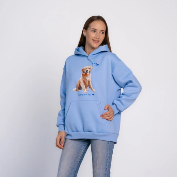 Monge Gift XS худи AVALON ретривер, голубой