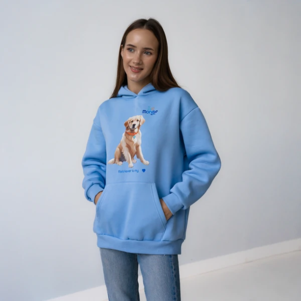 Monge Gift XS худи AVALON ретривер, голубой
