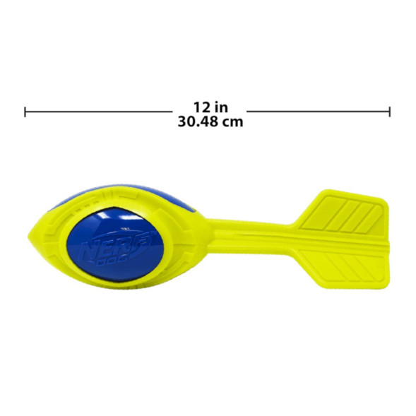 NERF Мегатон игрушка для собак снаряд из вспененной и термопластичной резины, синий зеленый - 30 см