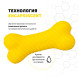 Playology DUAL LAYER BONE двухслойная жевательная косточка для собак с ароматом курицы, большая, желтый