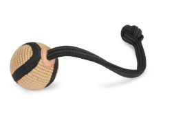 Camon игрушка для собак мяч джутовый для дрессировки с короткой ручкой, 7 см