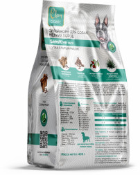 Clan Classic Sensitive 24/11 сухой корм для взрослых собак мелких пород с уткой и бурым рисом - 400 г