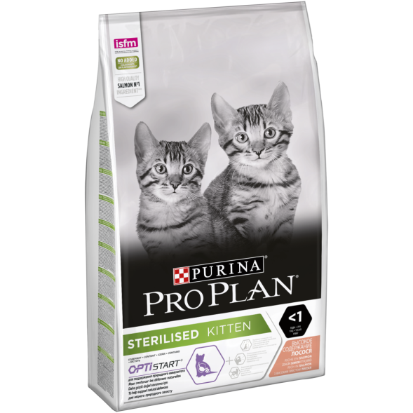 Pro Plan Kitten Sterilised сухой корм для стерилизованных котят с лососем - 10 кг