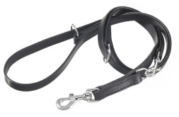 Camon поводок для собак кожаный черный, 19x2000 мм