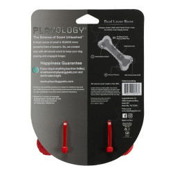 Playology DUAL LAYER BONE двухслойная жевательная косточка для собак с ароматом говядины, средняя, красный